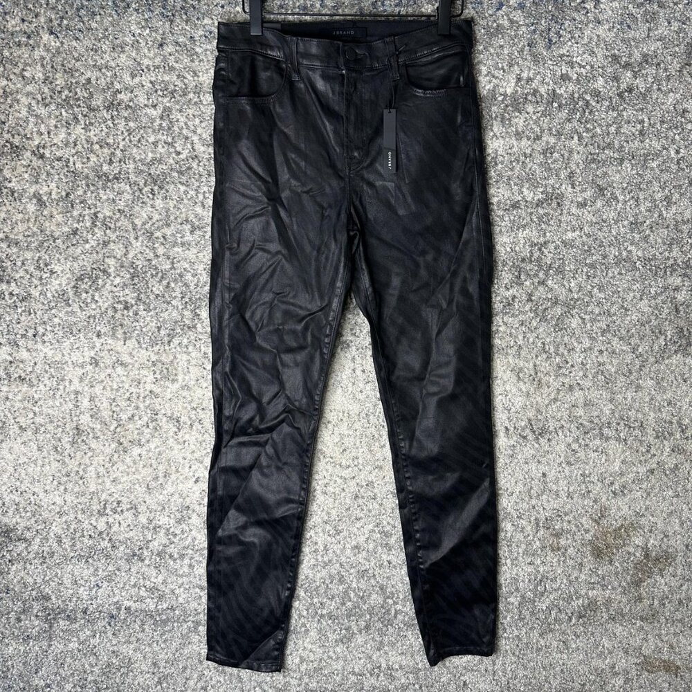 J Brand Jeans‎ Womens 29 Galactic Black Zebra Maria High Rise Skinny JB001889